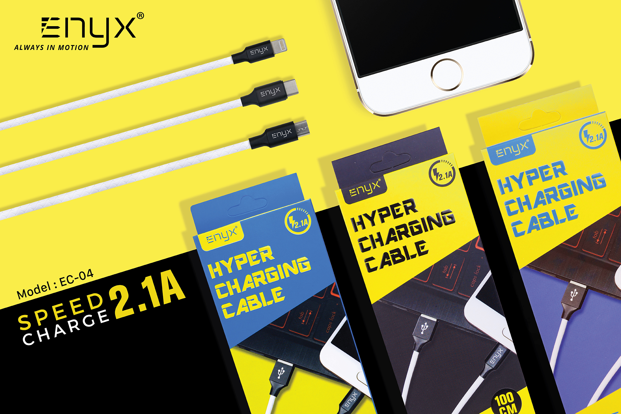 สายชาร์จ ENYX 2.1A Usb Cable อีนิกซ์ fast charge
